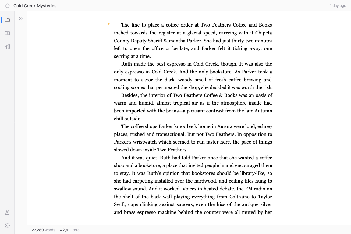 Juliet's distraction-free editor